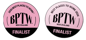 Best Place to Work awards badges 2025 and 2024